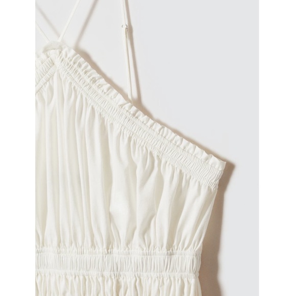 NWT SIZE 2 MANGO Ruffle Halter Dress in Summer White❣️ - Picture 7 of 7